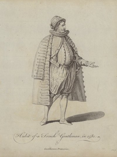 Habit of a French Gentleman in 1581 by English School